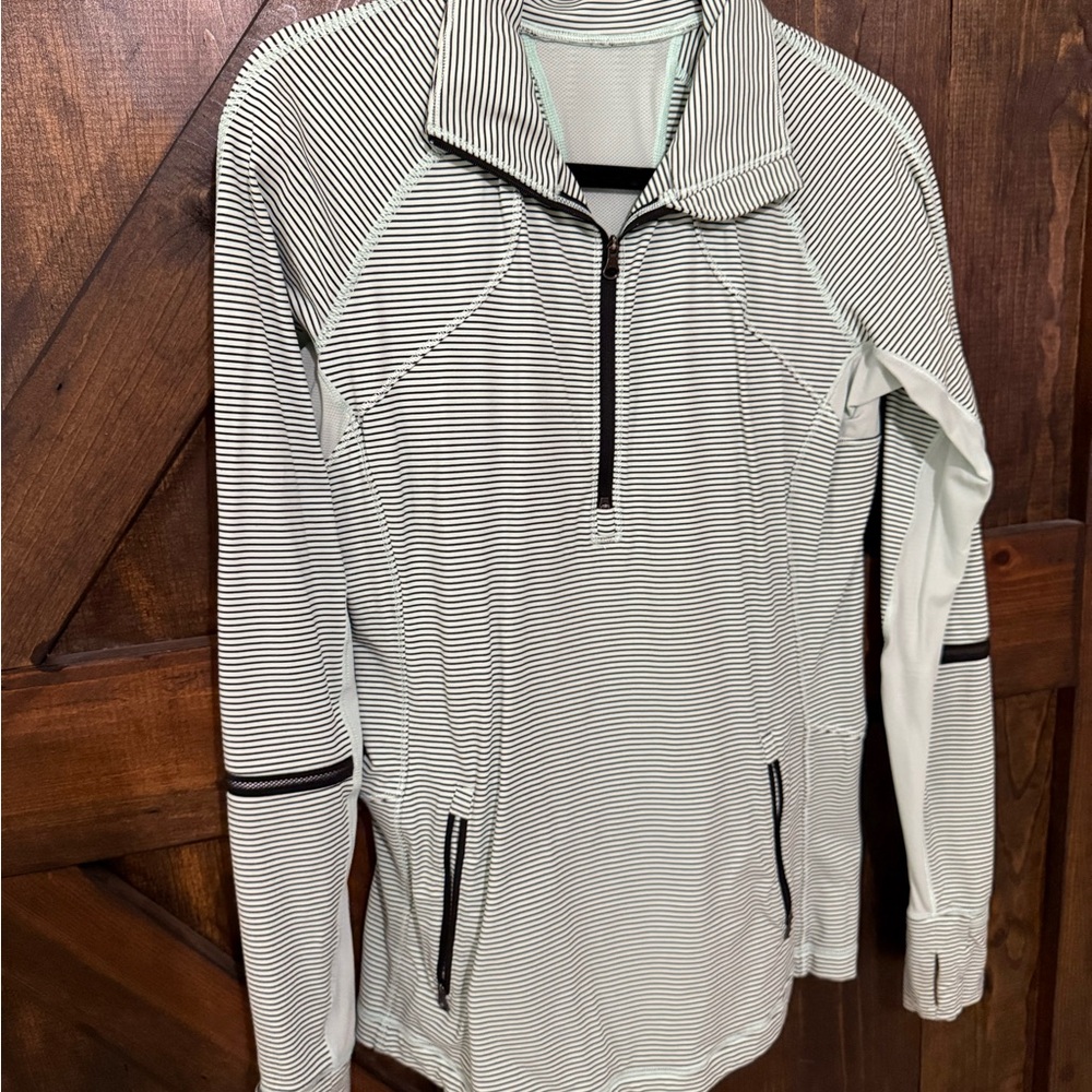 Lululemon Striped Quarter-Zip Pullover